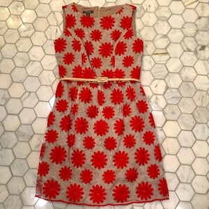 Shimmery floral embroidered dress